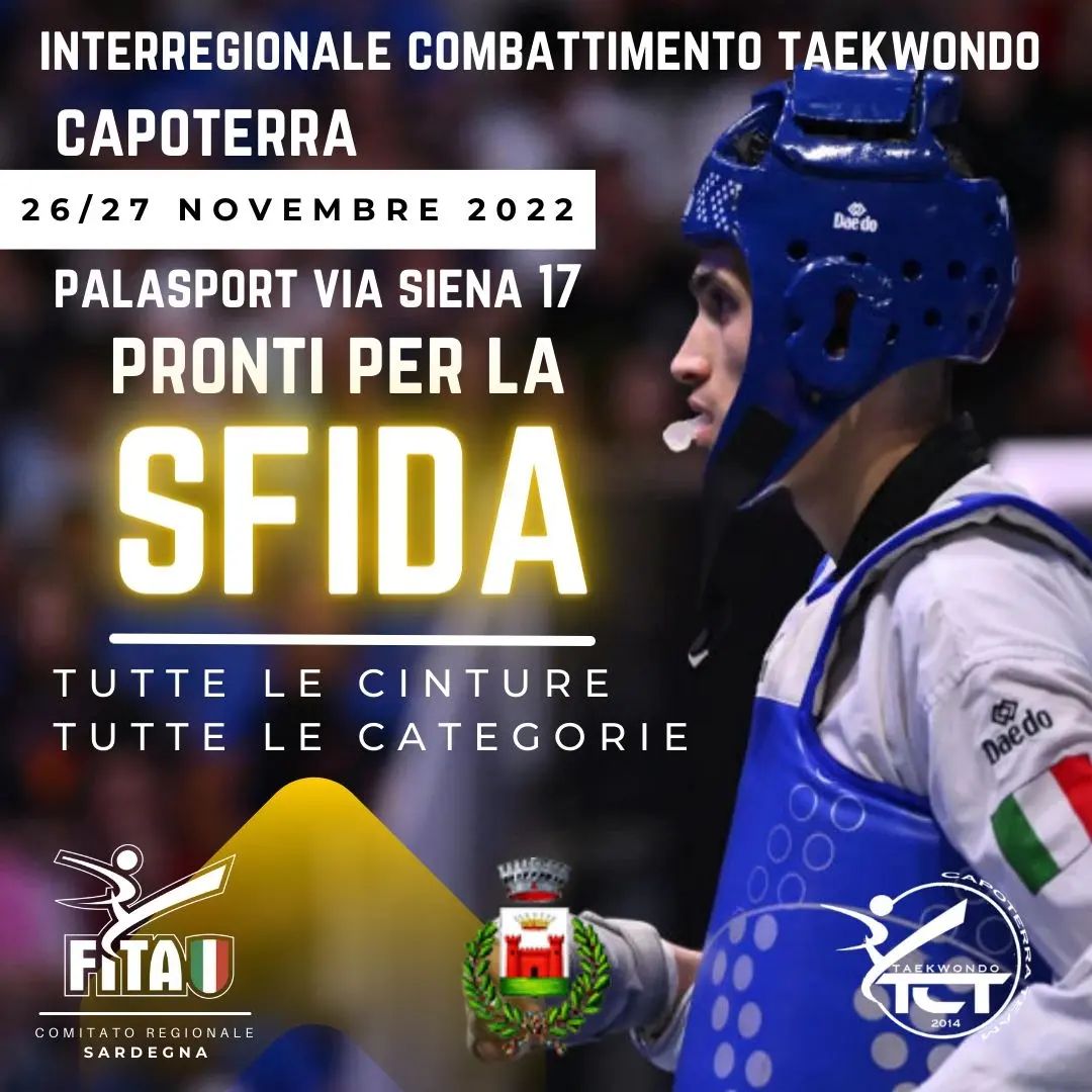 locandina taekwondo interregionale capoterra 2022